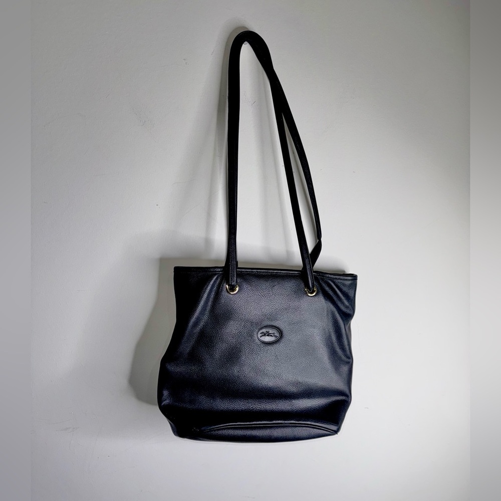 Vintage Longchamp Black Leather Bag